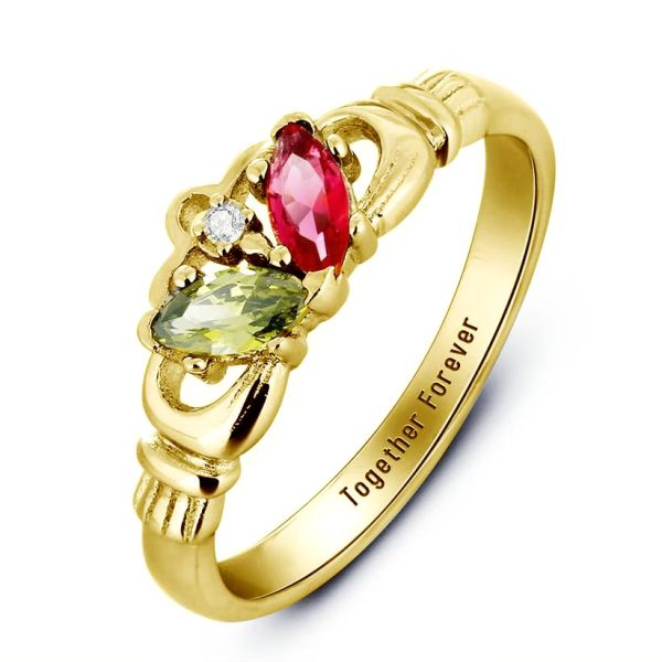 Charm (pendentif) Claddagh En Or Jaune 9 Carats - Marque Jewellerybox - Neuf Avec étiquettes