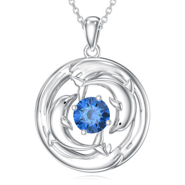 Collier Pendentif Dauphin N635 – Chaîne Fine – Argenté – Occasion